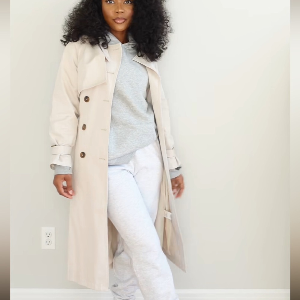SIMPLE RETRO TRENCH COAT